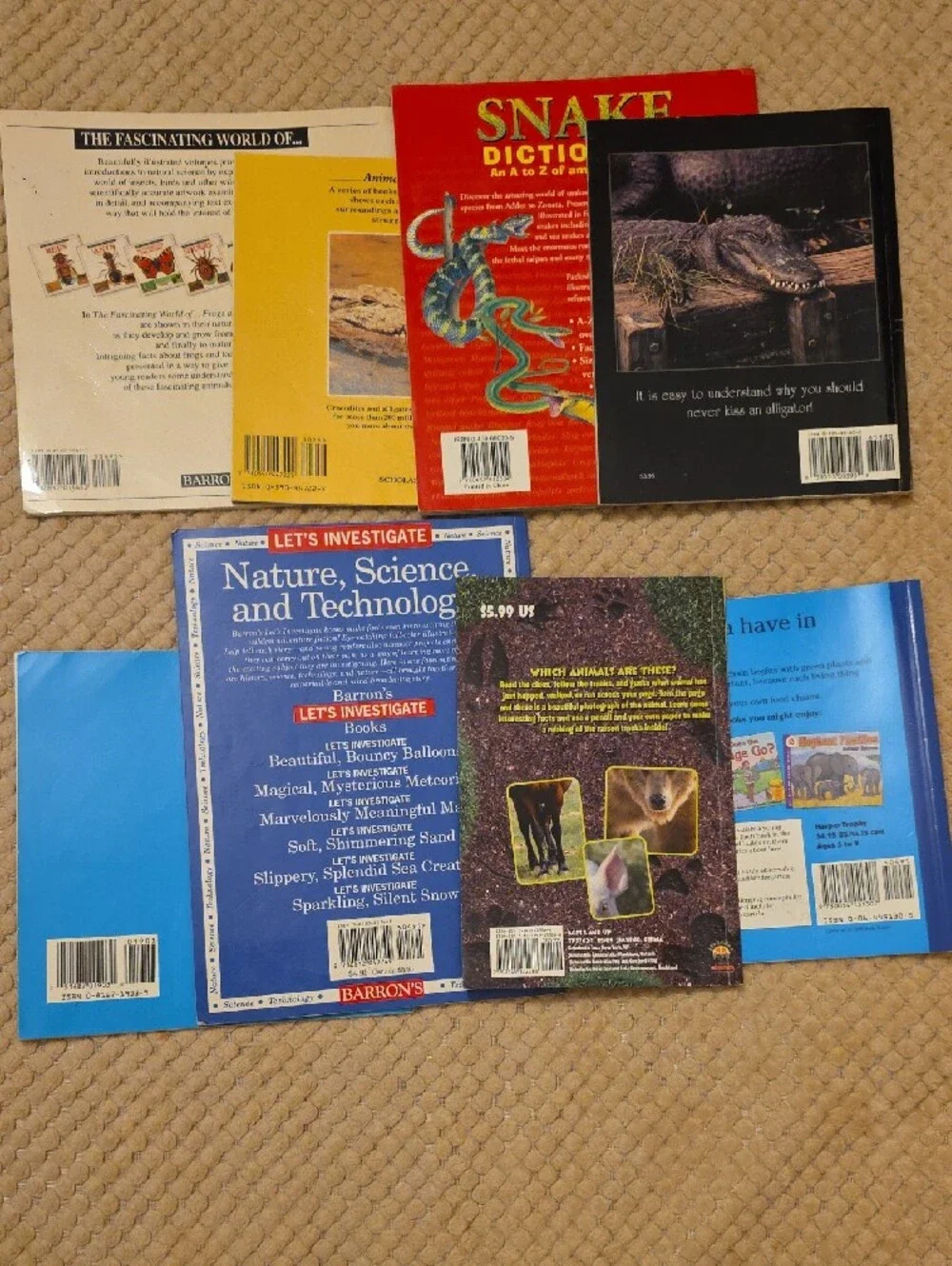 Lot Of 8 Animal Kids Paperback Books